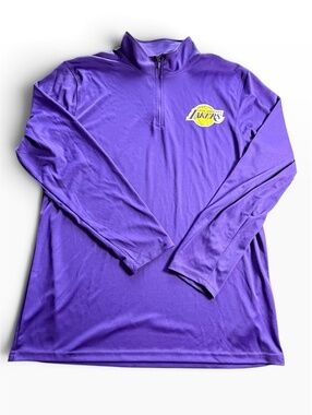 NBA LA LAKERS men’s 1/4 zip lightweight pull over long sleeve shirt